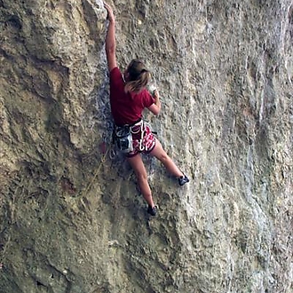 Nina Kovaříková and her first 8a